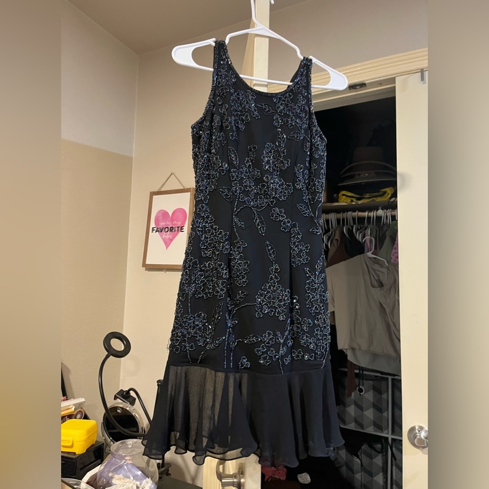 Je Matadi by Sean Mehta beaded sequin vintage dress XS